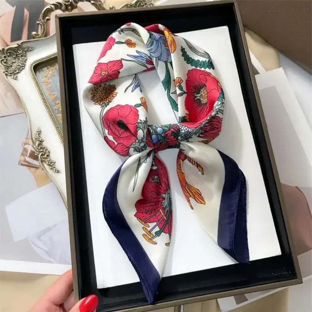 Elise French style floral pattern scarf multi-functional